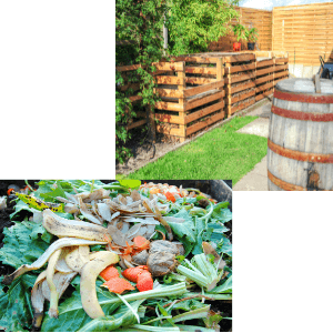 landscaping companies st catharines - Ways to Save Money on Landscaping Projects - wooden compost bins and some materials that can be composted